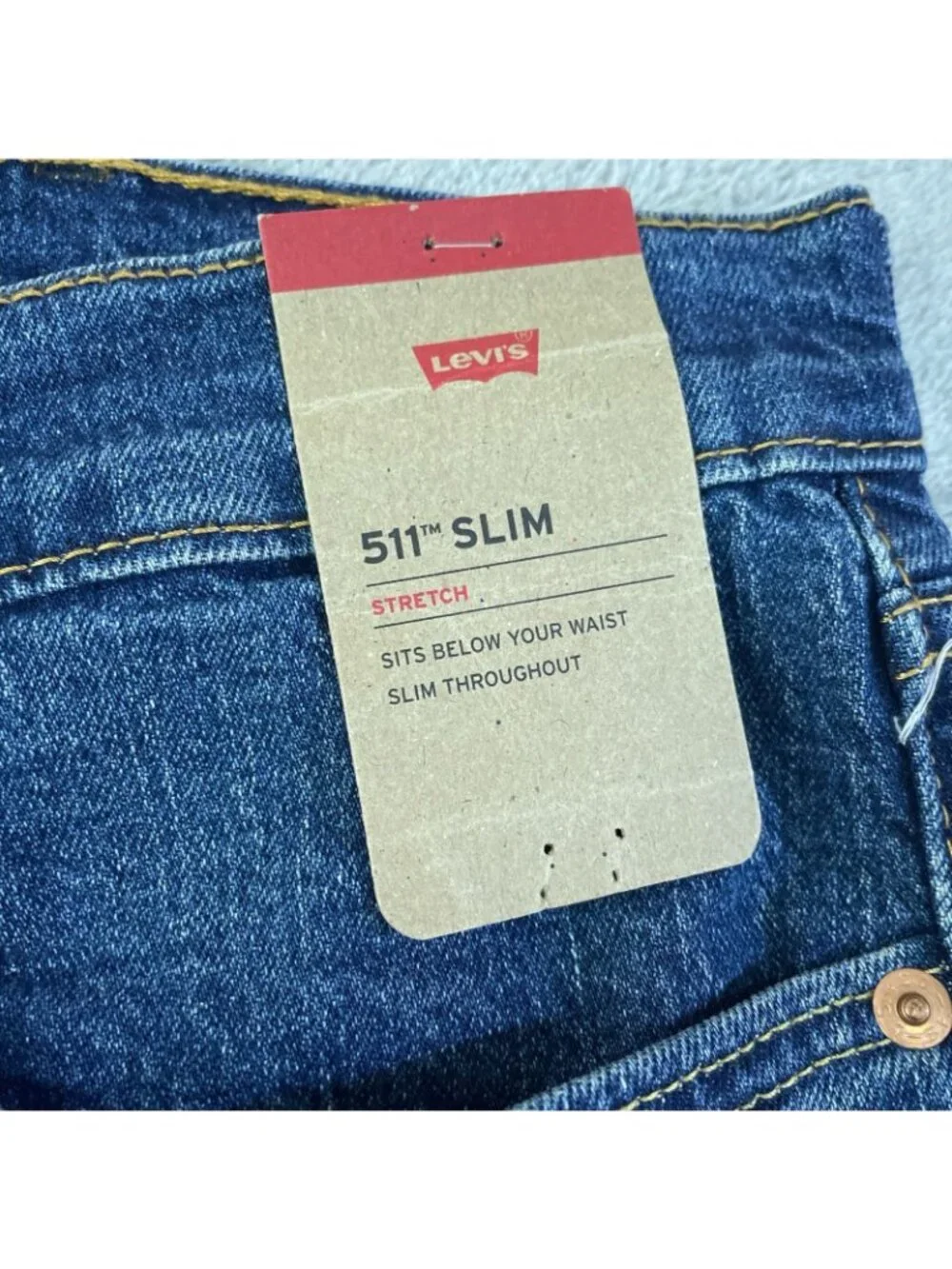 NWT Levi's 511 Slim Fit Stretch Jeans Men's 38x30